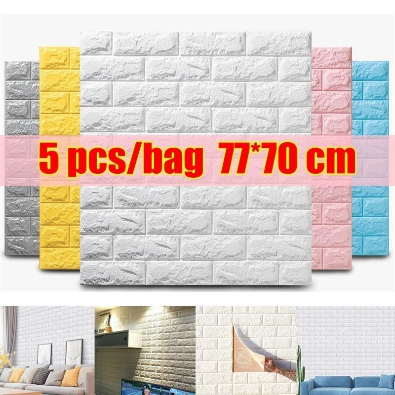 壁紙 シール おしゃれ レンガ 立体 3d 白 ホワイト 5枚セット 張り替え Diy 77ｘ70cm Nrortusuq1 Diy 工具 Haberl Bau De