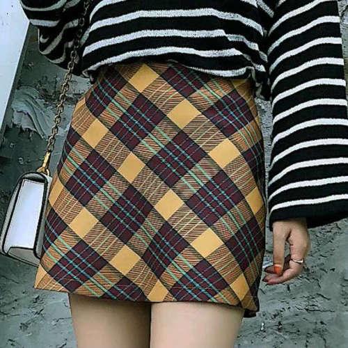 ミニスカート セクシー レディース ハイウエスト タイトスカート チェック柄 ギャル Aライン スカート レディース ボトムス スカート 10代 代 スカート 台形 Ohnitaya 1706 Ohnitayaファッションあんどバッグ 通販 Yahoo ショッピング
