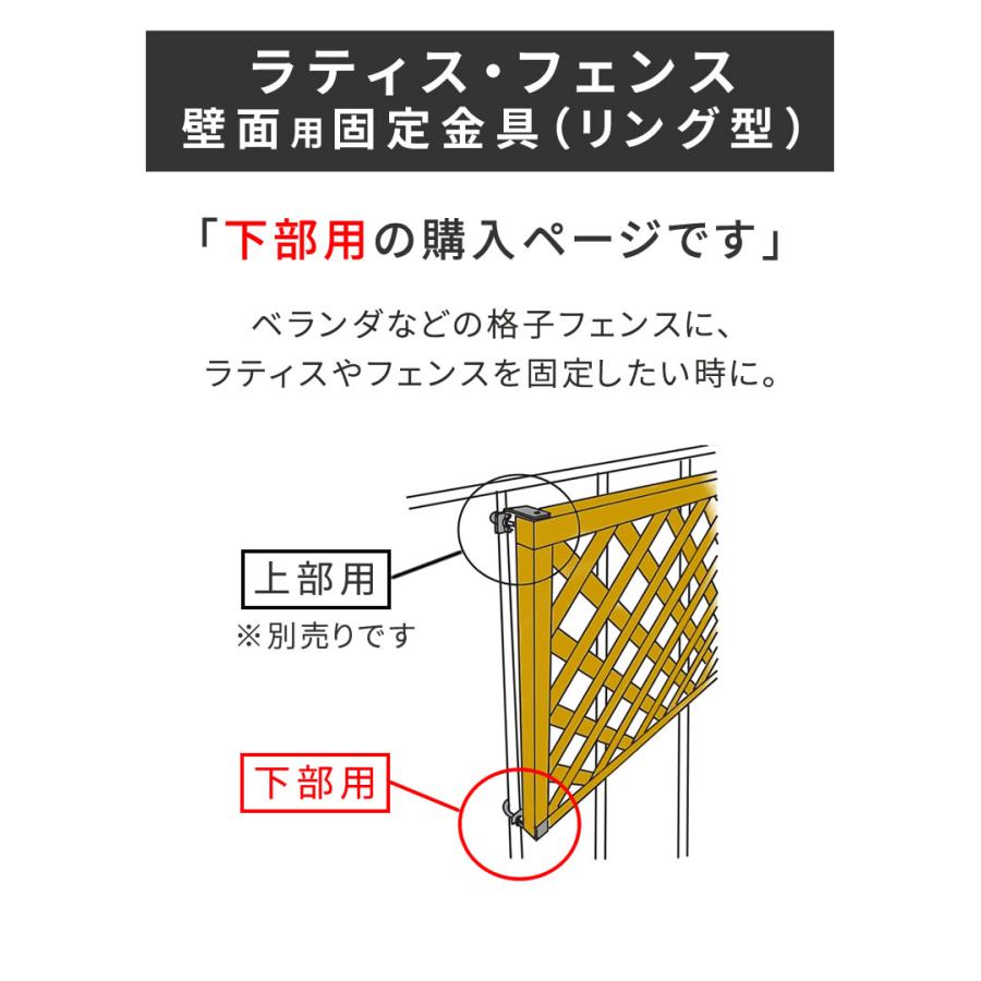 一部予約！ ラティス・フェンス壁面用固定金具 リング型（下部20個） S-LVKB35-20P