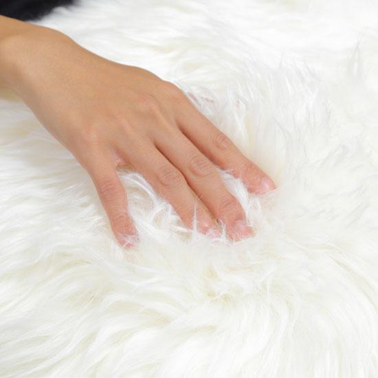 ムートンクッション 長毛 2color 約40cm×40cm オーストラリア産 1枚皮