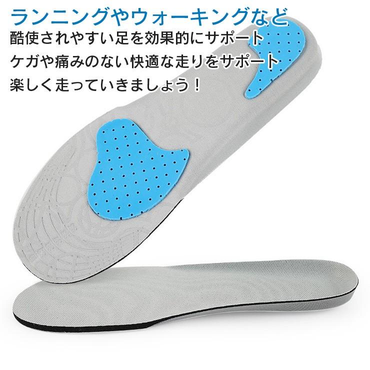送料無料 ランニングインソール S-L サイズ調整可 インソール 中敷き 靴底 クッション 足裏 痛み かかと 足底筋膜炎 衝撃吸収 メンズ レディース |  | 02
