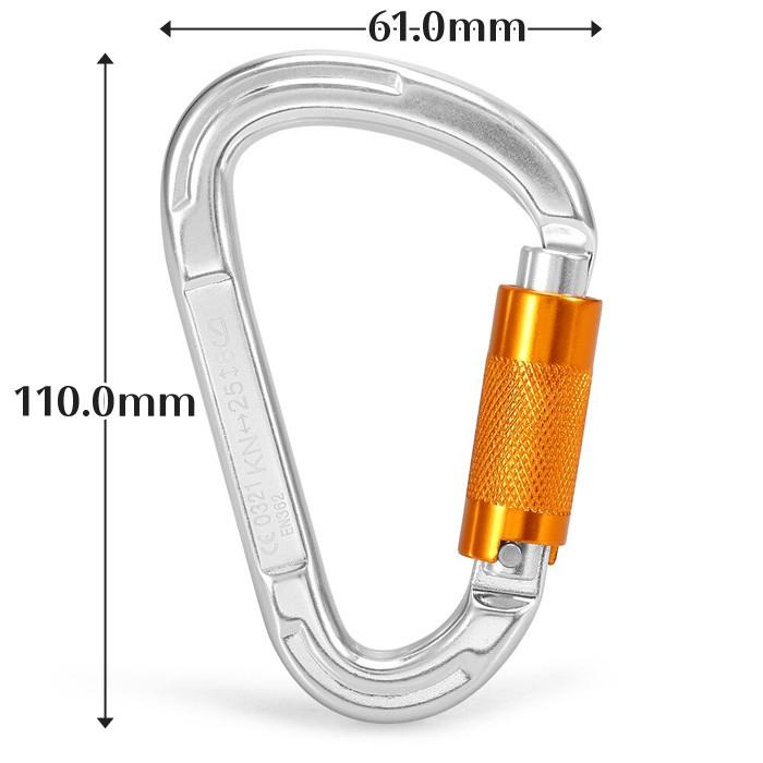 エアリアル用 D型カラビナ マグナリウム 110mm×61mm 2個入り 25KN CE/EN認証 エアリアル ヨガ 空中ヨガ フローティングヨガ | ブランド登録なし | 09