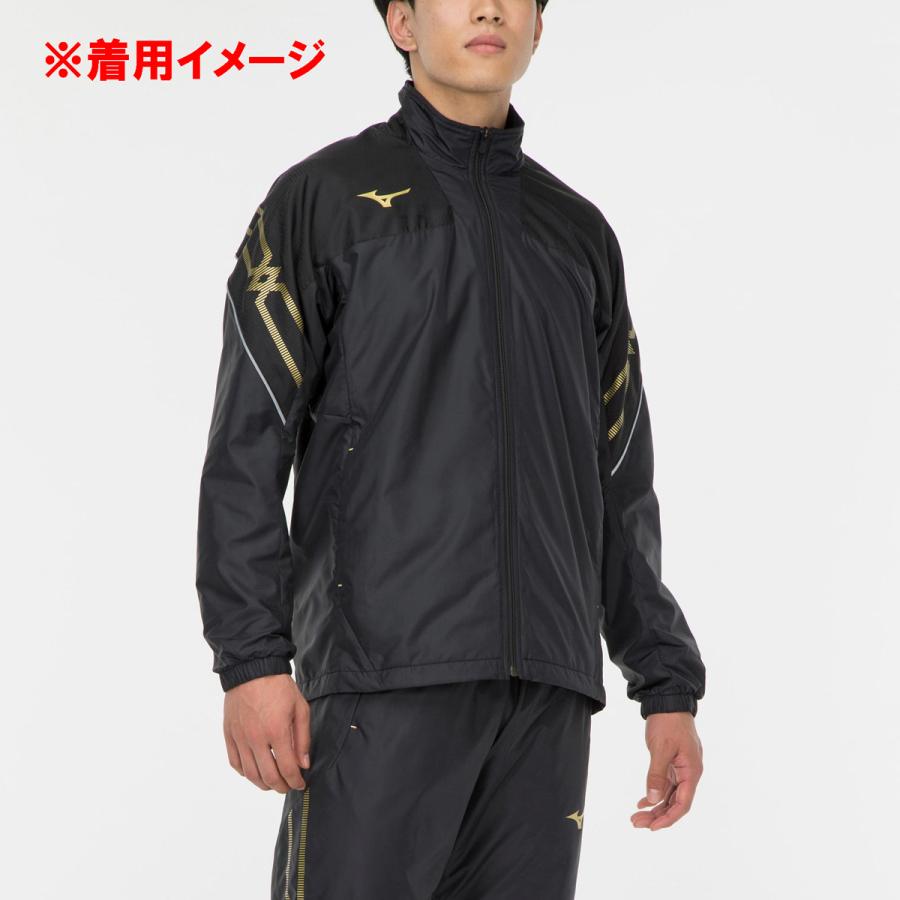 ミズノ ブレスサーモ ウインドブレーカー 上下セット 黒金 S メンズ BREATH THERMO ウインドブレーカー上下セット メンズ Mサイズ ミズノ