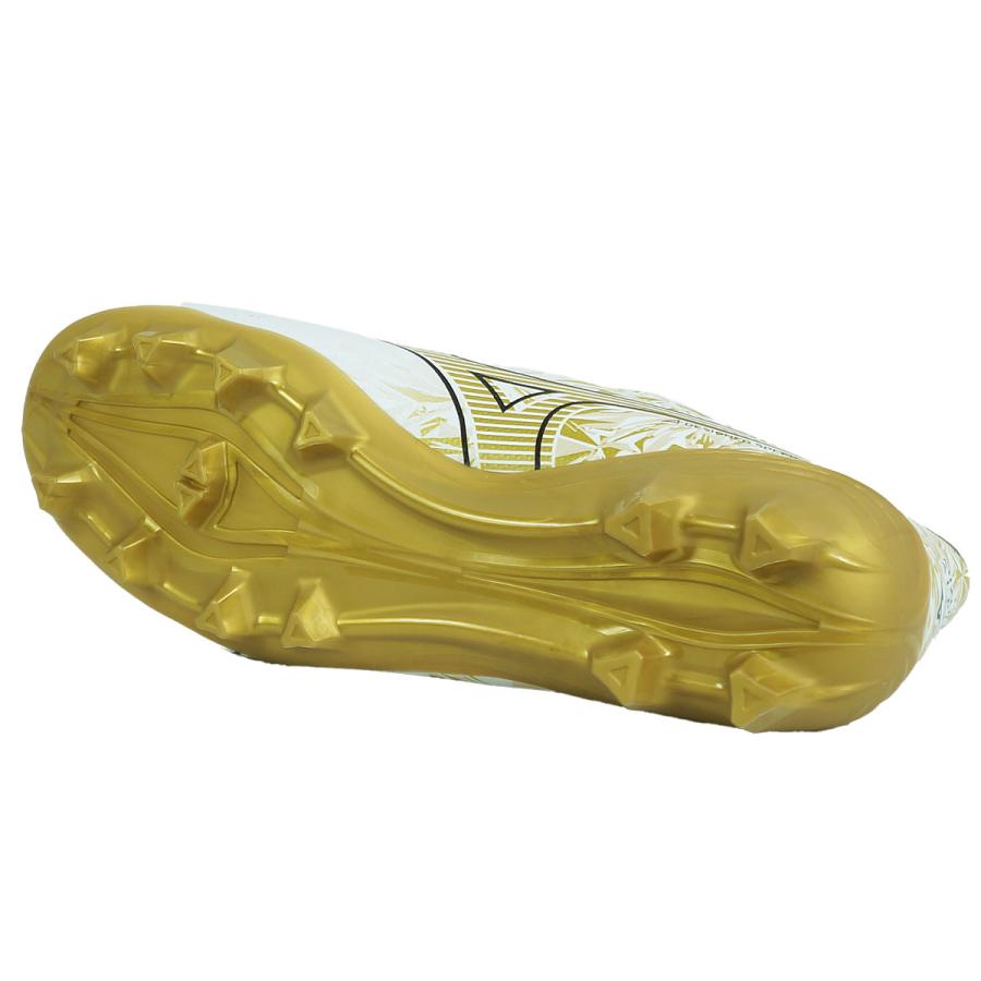 ミズノ サッカースパイク ミズノアルファ プロ(ホワイト×ゴールド) MIZUNO（ミズノ） ミズノアルファ SELECT ホワイト×プリズムゴールド