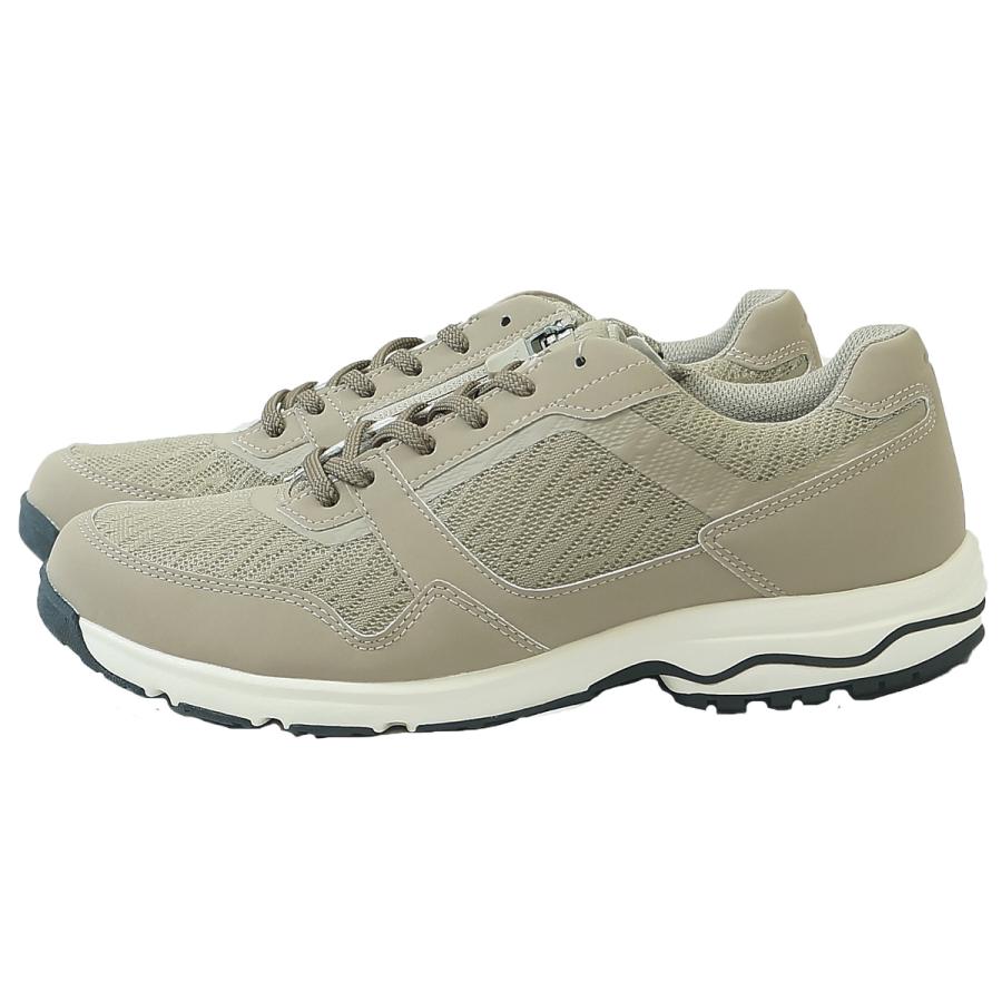 3E幅 ワイド ミズノ メンズ LD アラウンド 3 ウォーキングシューズ ローカット 紐靴 ファスナー付き ベージュ 送料無料 Mizuno B1GC2212 MIZUNO（ミズノ） ウォーキングシューズ メンズ LD アラウンド3