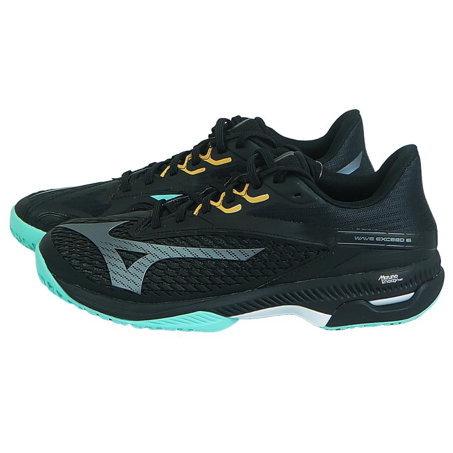 Mizuno テニスシューズ ワイド ブラック WAVE EXCEED テニスシューズ オムニクレー ミズノ ソフトテニス