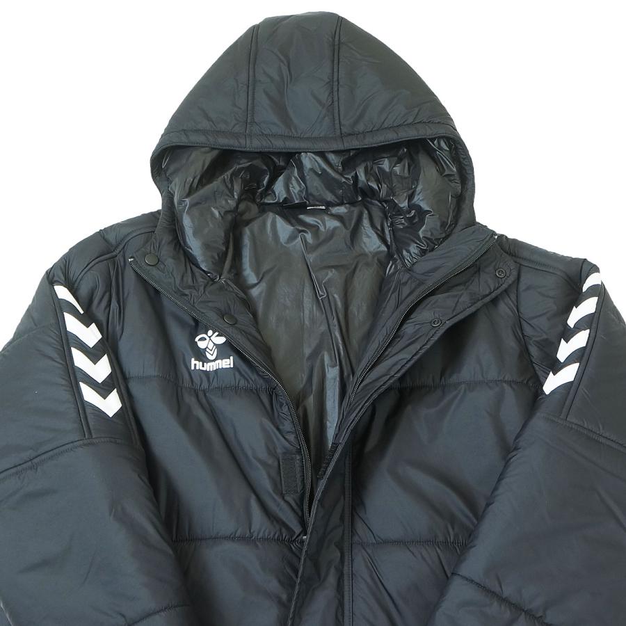 美品】hummel フード付き ブラック ベンチコート160センチ 【公式通販】