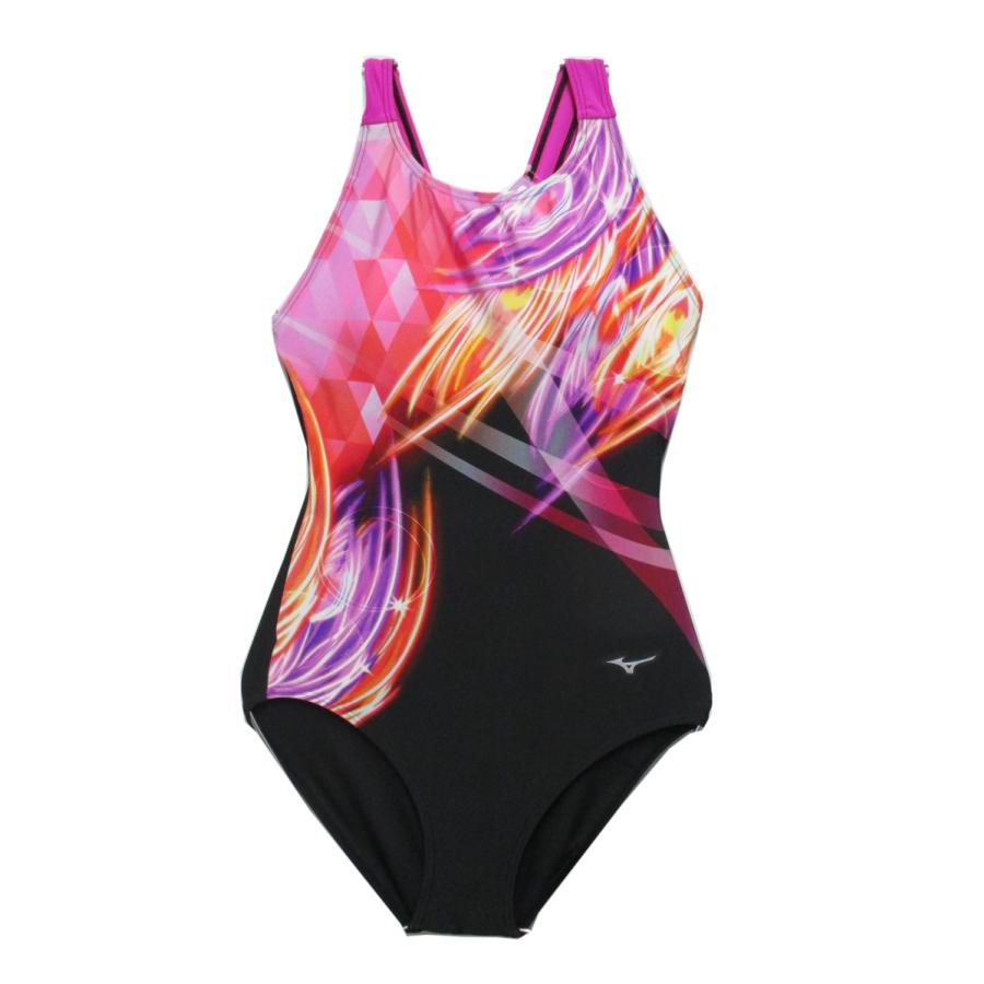 セール ミズノ Mizuno フィットネス水着 レディース 女性 ワンピース N2ja ブラック ピンク Lサイズ 50 Off Swem 大島スポーツヤフーショッピング店 通販 Yahoo ショッピング