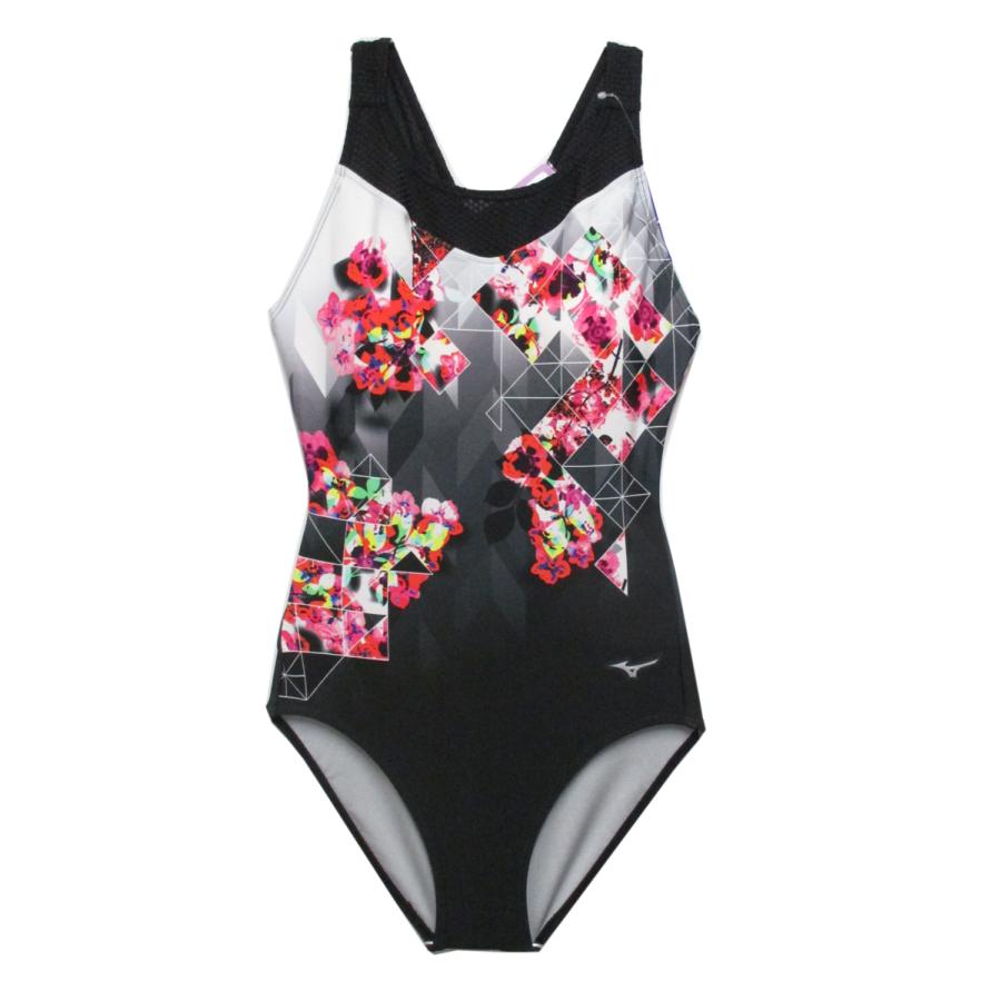 セール ミズノ Mizuno フィットネス水着 レディース 女性 ワンピース N2ja0590 ブラック グレー 50 Off Swm 大島スポーツヤフーショッピング店 通販 Yahoo ショッピング
