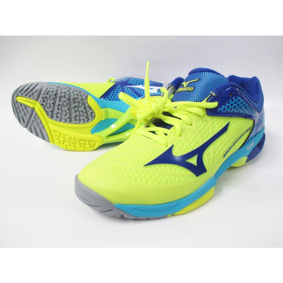 ミズノ Mizuno テニス シューズ ウェーブエクシードツアー2 Oc 61gb イエロー ブルー ライトブルー クレーアンツーカー 芝入り人工芝兼用 Tns 大島スポーツヤフーショッピング店 通販 Yahoo ショッピング