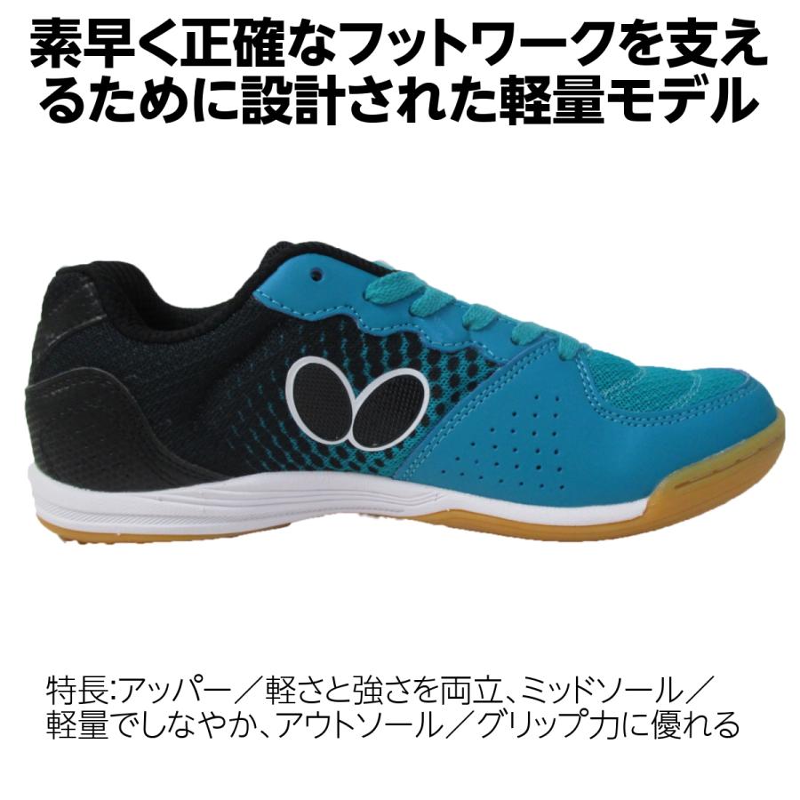 レゾライン バタフライ 卓球シューズ ビライト 93670 ターコイズブルー