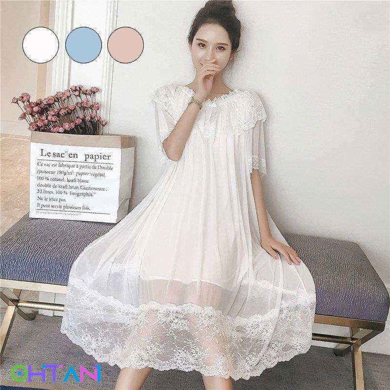 再再販 レディース レース 姫系 ワンピース パジャマ モダール ネグリジェ 寝スカート 寝巻き 半袖 かわいい ロリータ ナイトウエア ルーム ワンピース 部屋着 全国組立設置無料 Turningheadskennel Com