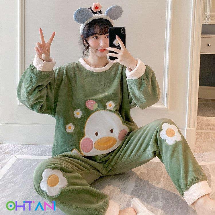 パジャマ レディース 冬 可愛い ルームウェア 裏起毛 モコモコ 上下セット 部屋着 寝巻き 長袖 長ズボン ふわもこパジャマ あったか サンゴネル 防寒 厚手 完璧