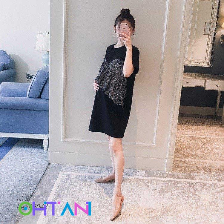 ワンピース レディース 夏 可愛い 半袖 ゆったり 通勤ワンピース 妊娠服 韓国風 きれいめ 黒 カジュアル 大きいサイズ オシャレ 膝丈ワンピース 0kbithwusb ファッション Www Elghoniemy Com