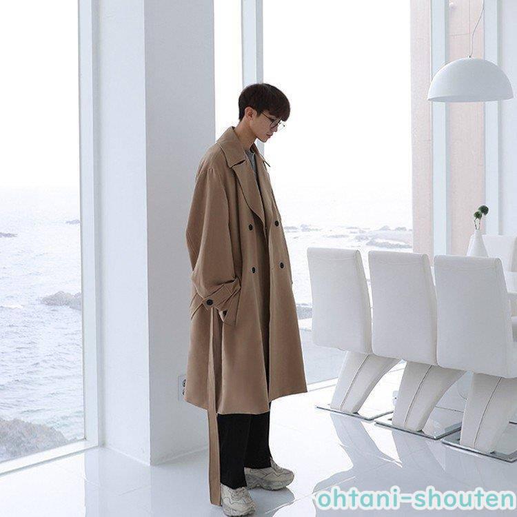 即発送可能 トレンチコート レトロ コート 秋着 イケメン オーバーサイズ ヨーロピアンカジュアル 体型カバー おしゃれ ロングコート韓国風 メンズ トレンチコート ロングコート メンズ コート アウター Savannah Osc Com