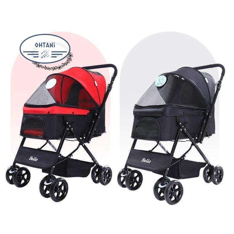 激安な おしゃれ 優雅なライフスタイル お出かけ お散歩グッズ バギー キャリーカート 犬 愛犬 ドッグ用品 ドッグ 猫 キャット 無地 日除け メッシュ 4輪 荷物入れ 犬用品