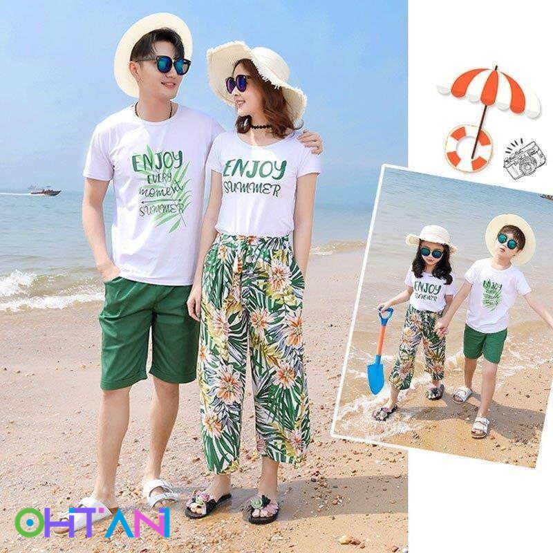 割引クーポン 親子服 ビーチ 上下セット ｔシャツ ズボン 家族服 親子ペアルック 親子コーデ セットアップ おしゃれ カジュアルウェアハワイ風 夏 家族 旅行 親子ペア ワンピース カラー 写真の色 Www Cognitiva La