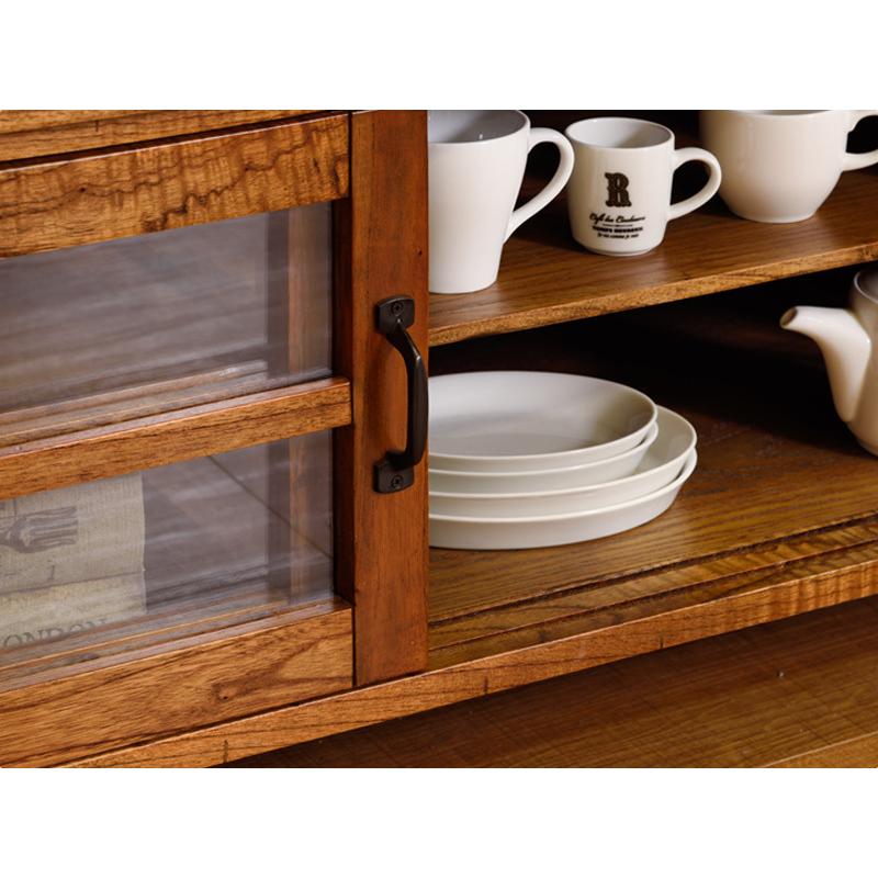 テレビ台 ローボード 無垢 ガラス戸 扉 スライド 引き戸 おしゃれ 天然