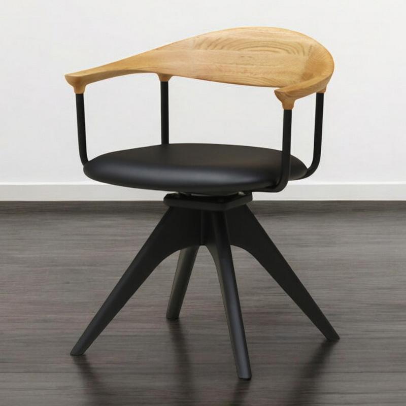 回転チェア　オーク材 ヴィオラ チェア スウィベル ダイニングチェア/回転椅子 板座