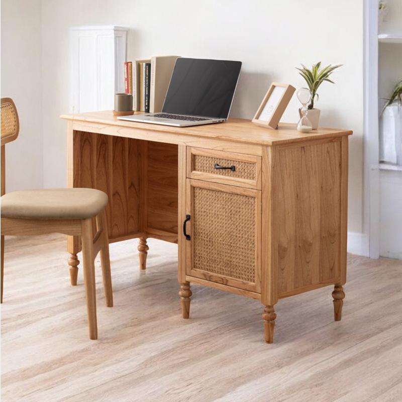 デスク おしゃれ 収納付き 片袖デスク 片袖机 書斎デスク 木製デスク