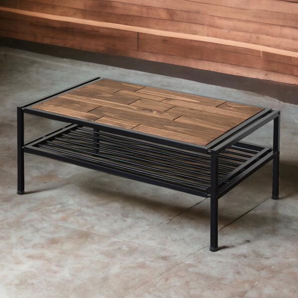 テーブル おしゃれ 木製 木 ローテーブル ブルックリン 男前