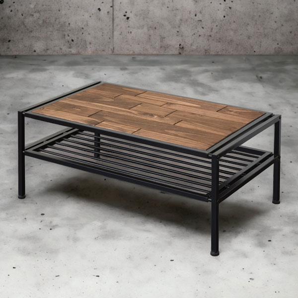 テーブル おしゃれ 木製 木 ローテーブル ブルックリン 男前