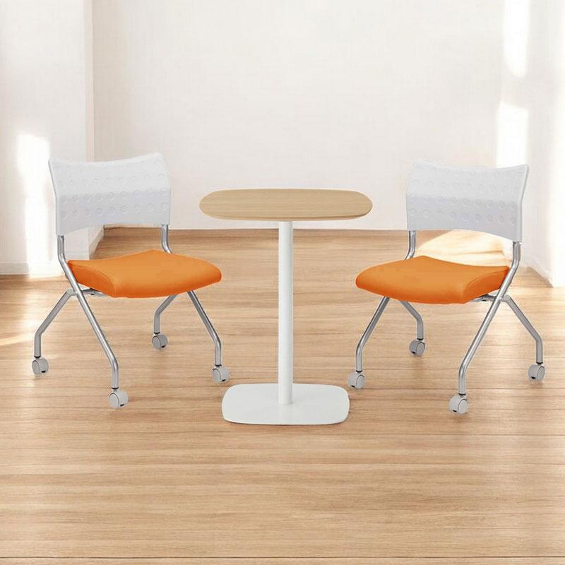 会議椅子 キャスター 会議用いす 水平スタッキング 2脚セット 椅子