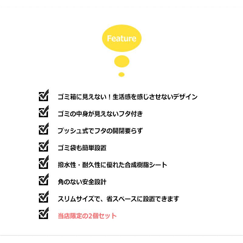 ゴミ箱 45リットル スリム おしゃれ キッチン ごみ箱 45l モダン リビング 木製 オフィス ダストボックス 2個 セット 大注目