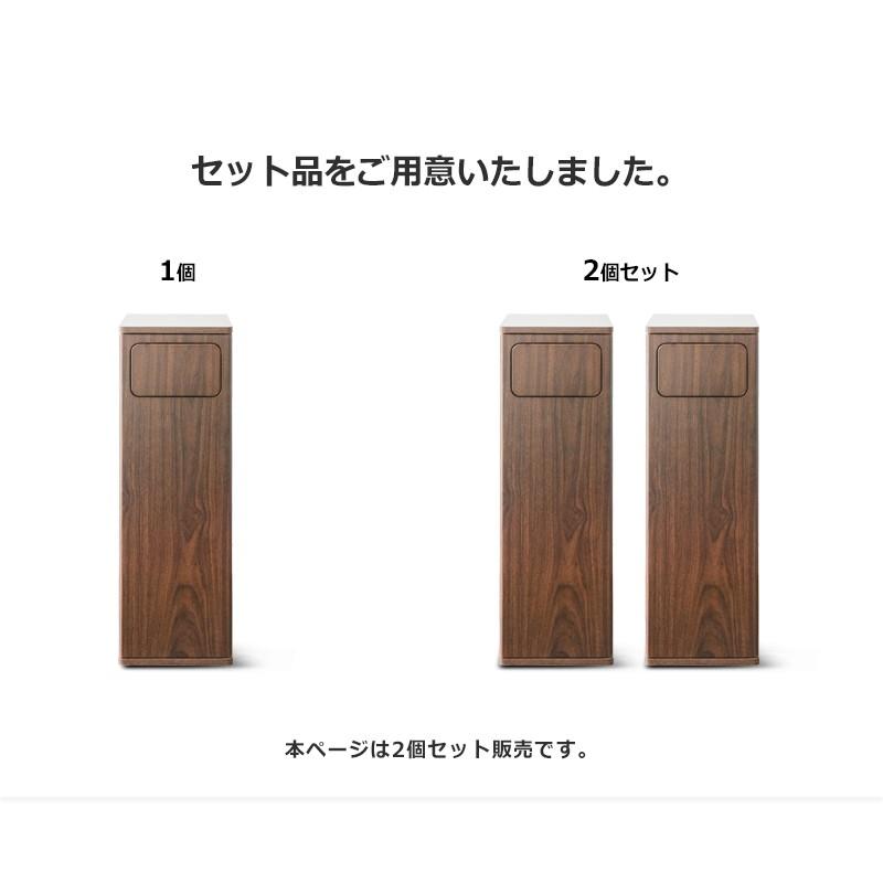 ゴミ箱 45リットル スリム おしゃれ キッチン ごみ箱 45l モダン リビング 木製 オフィス ダストボックス 2個 セット 大注目