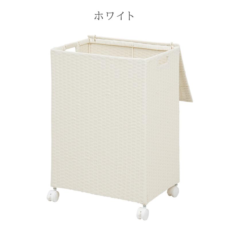 ランドリーボックス 60L 蓋付き キャスター付き 樹脂ラタン サニタリー収納 水や湿気に強い おしゃれ ランドリーバスケット 北欧 ホワイト グレー ブラウン |  | 08