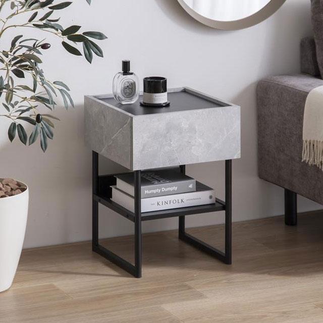 サイドテーブル おしゃれ 収納付き 引き出し付き 棚付き 北欧 モダン