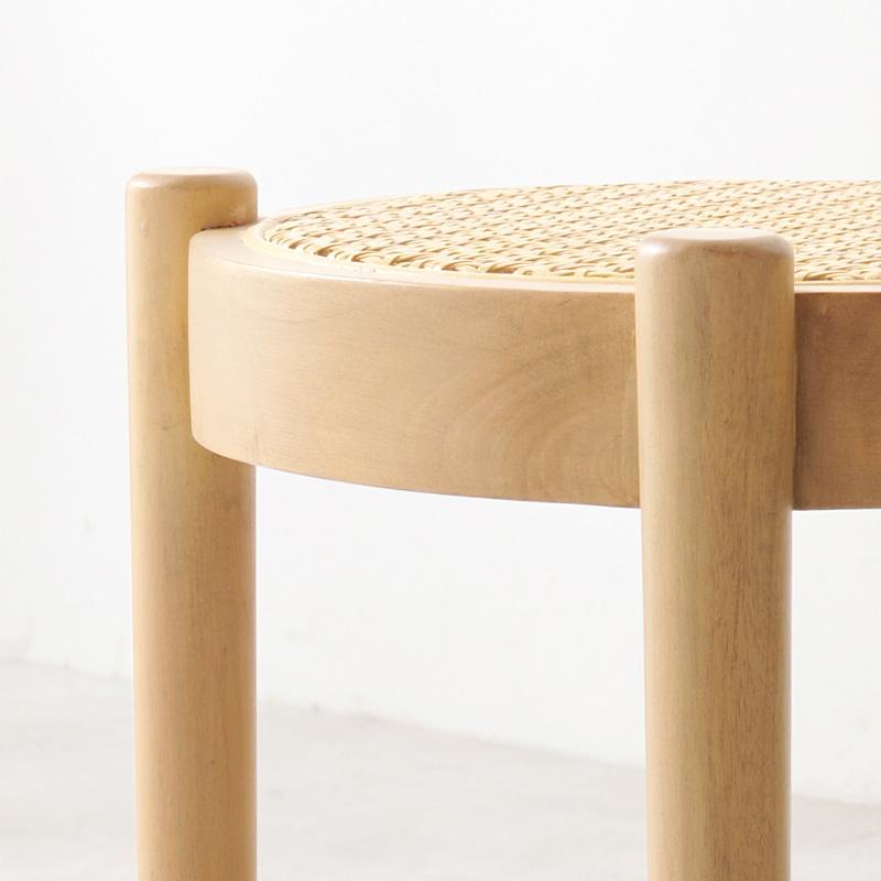 スツール ラタンスツール おしゃれ 丸椅子 ラタン 籐 木製スチール 丸