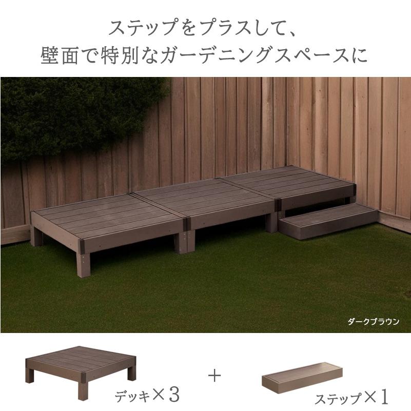 ウッドデッキ ステップ 人工木 90×28 人工木材 樹脂木 単品 システム