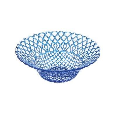 ガラス皿 HANA (ハナ)　ボール16cm　ブルー（青）　＃特選デザイン食器