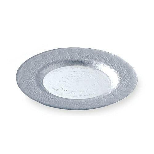 さしみ皿 ガラス食器 マラケシュ リムプレート22.5cm シルバー ＃特選