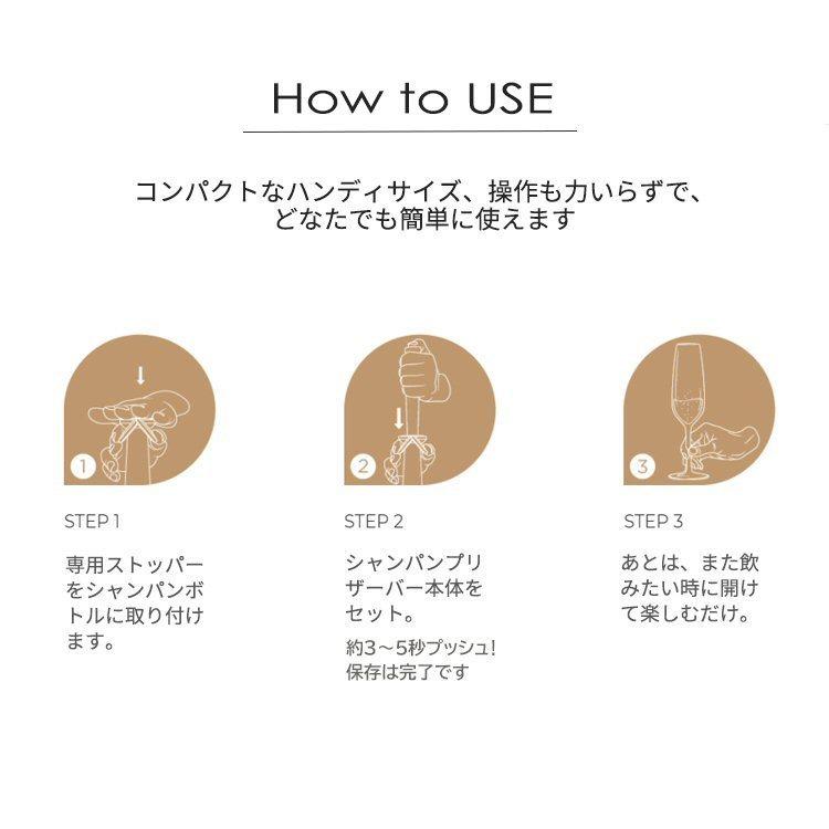 ズィッシュ (zzysh) シャンパンプリザーバーセットB シャンパン 保存