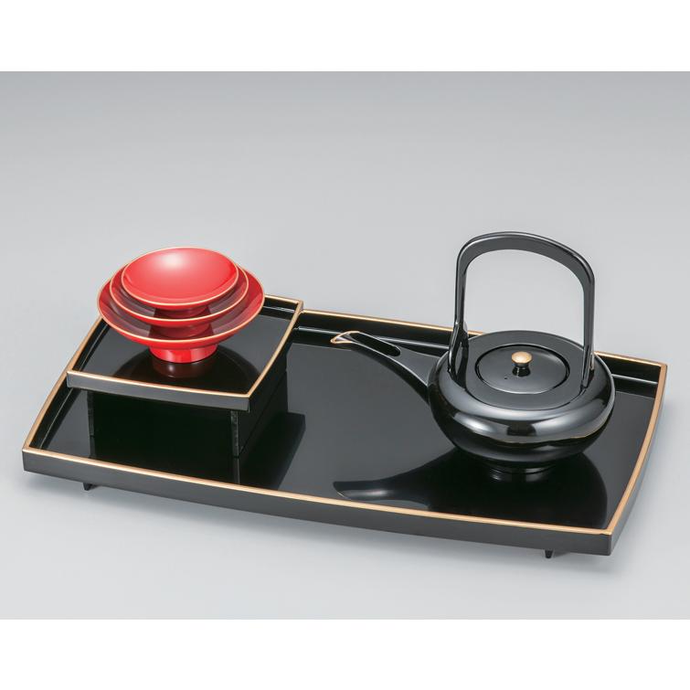 漆器 お屠蘇セット 屠蘇器 越前漆器 黒天金 胴張屠蘇器 : おいしい