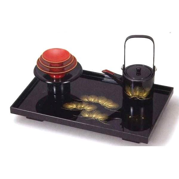 激安 激安特価 送料無料 お屠蘇セット 越前漆器 三階松 角屠蘇器 迎春