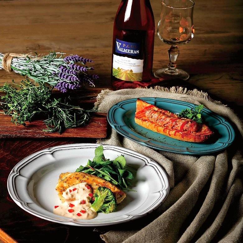 ラフィネ アンティークブルー 23.5cm リムプレート : 6106-8-169  