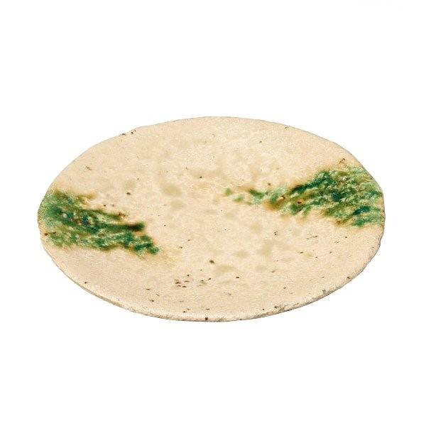 和食器 雪月花 緑風 八寸 丸皿 24珊本塁（石ころお召しもの） 皿-キッチン、日用品、文具