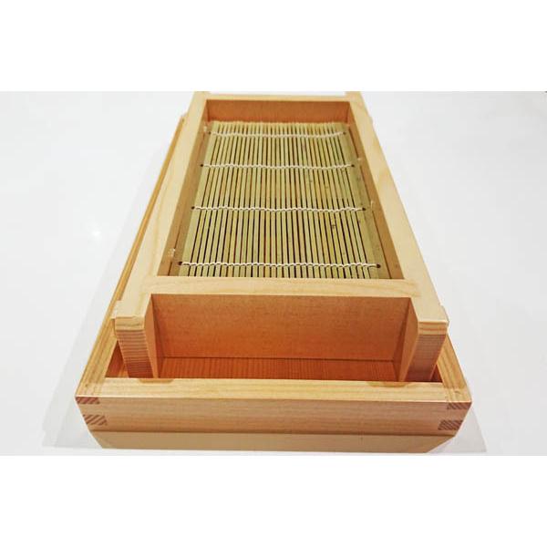 白木・へぎ セイロ(竹ス付) 蕎麦皿 そば皿 高級ざるそば用器