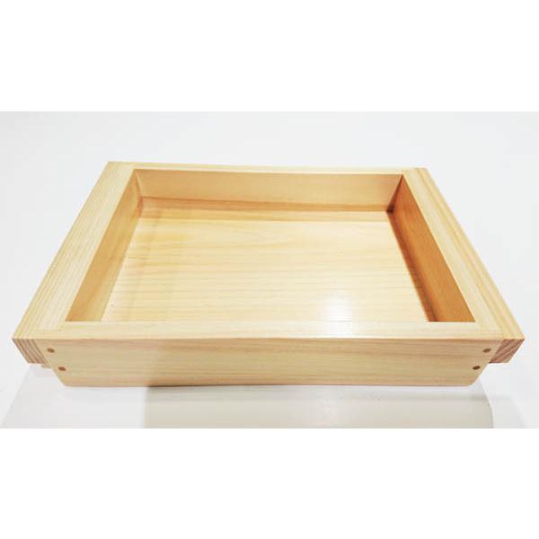 国産 檜板そば 長角(竹ス付) そば皿 蕎麦器 ざるそば用器 一人前