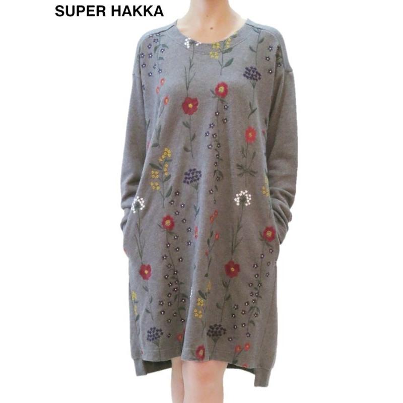 Super Hakka スーパーハッカ 秘密の花園アイビー刺しゅうワンピース 長袖 花柄 小花 ボタニカル レディース 大人 かわいい デザイン Oibibio オイビビオ 通販 Yahoo ショッピング