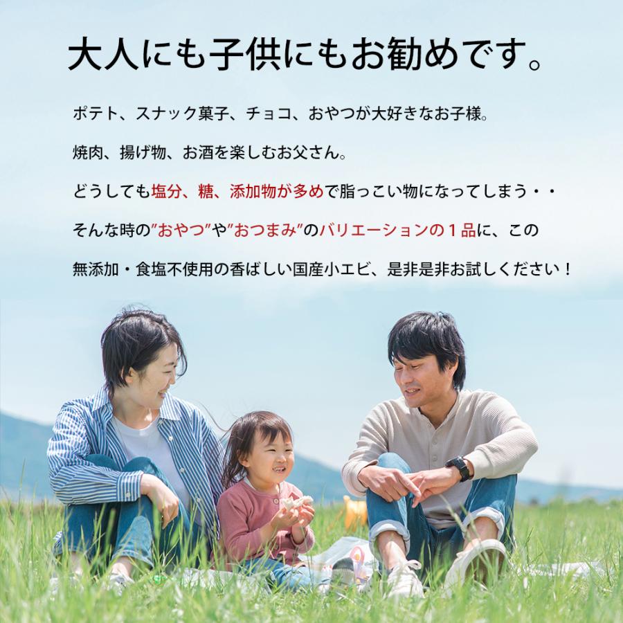 干しエビ 国産 無添加 パック 650g (65g × 10袋) 業務用 家庭用 無着色 中華 大人 おつまみ 子供 おやつ 乾燥 えび 素干し あきあみ チャック付パック｜oicsangyou01｜06