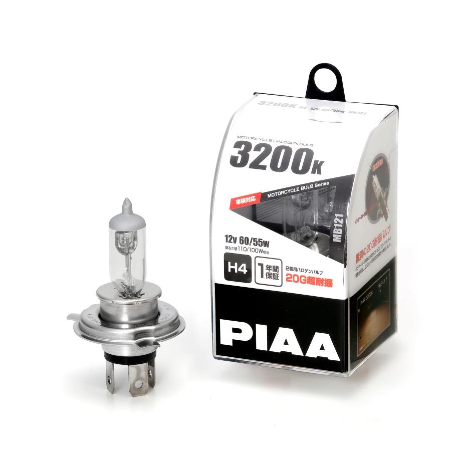 PIAA バイク用ヘッドライトバルブ ハロゲン 3200K 明るさ感135/125W