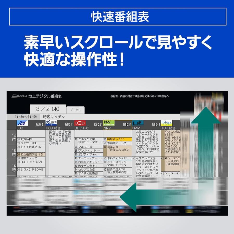 DIGA 新品 パナソニック 2TB 3チューナー ブルーレイレコーダー 4K