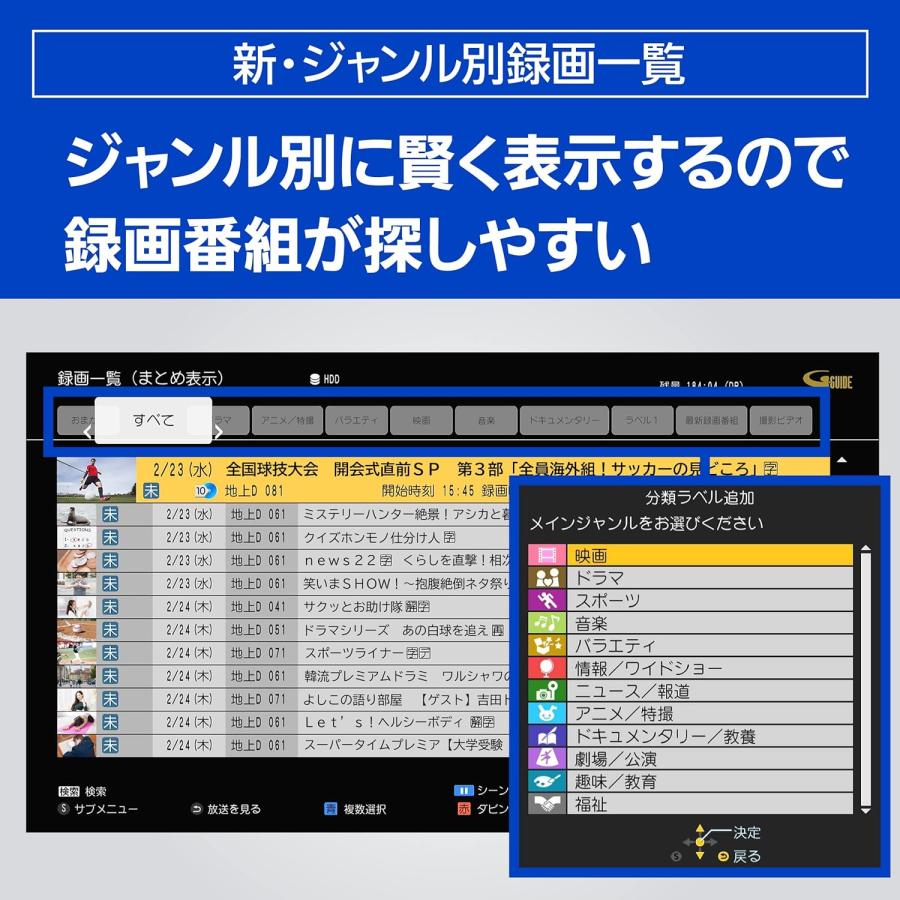 DIGA 新品 パナソニック 2TB 3チューナー ブルーレイレコーダー 4K