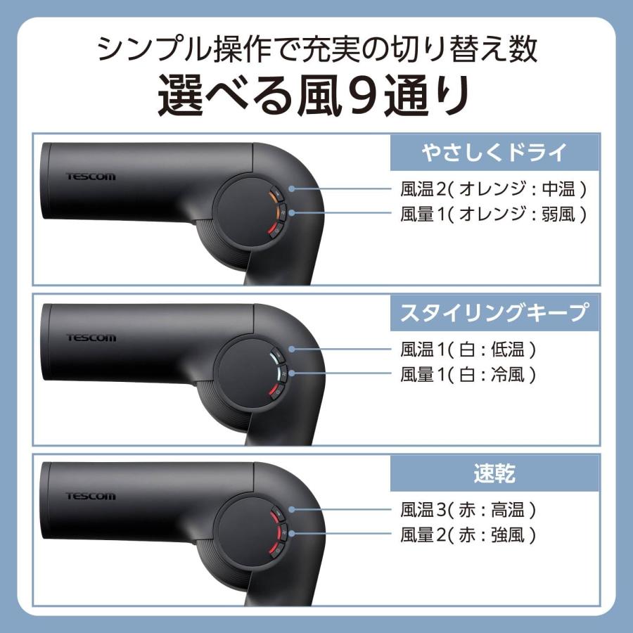 テスコム（TESCOM） 新品 ドライヤー プロテクトイオン 折りたたみ