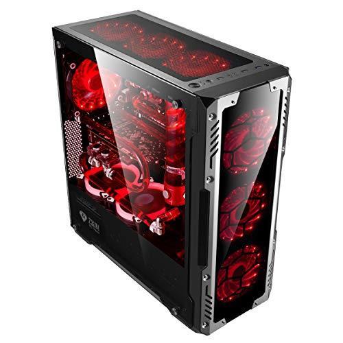 絶対一番安い Golden Field Z2ミドルタワーpcケース Atx対応ケース 3強化ガラスサイドパネル 3基レッド ファン 60 Off Diocesekabgayi Org