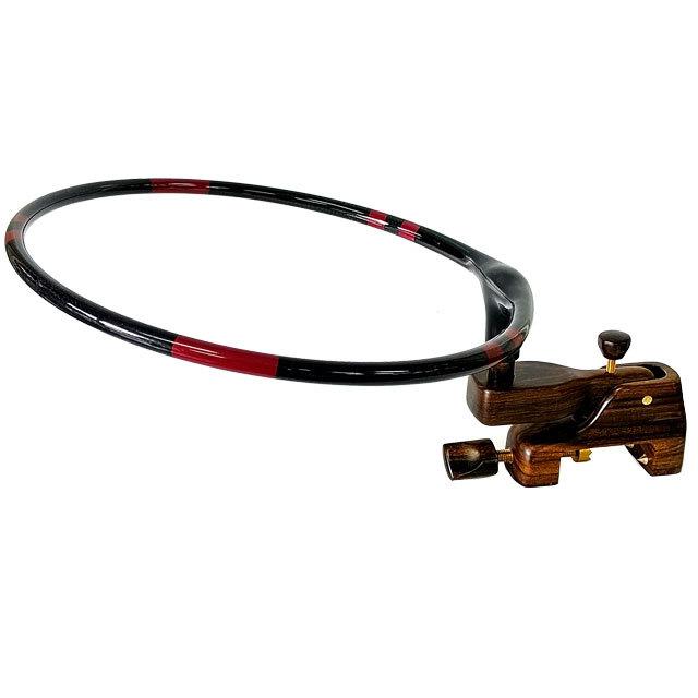 へら カーボン製玉置　万力セット かちどき ヘラ万力 カーボン段巻玉置枠黒檀大砲万力セット(赤